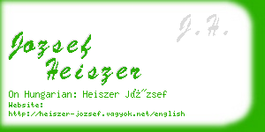 jozsef heiszer business card